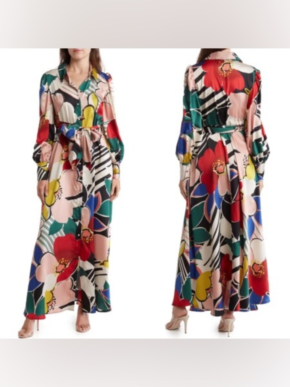 Love X Design Floral Maxi Dress Rebel Twill Dress MSRP $108